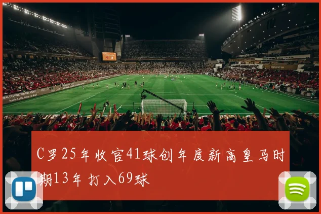 C罗25年收官41球创年度新高皇马时期13年打入69球